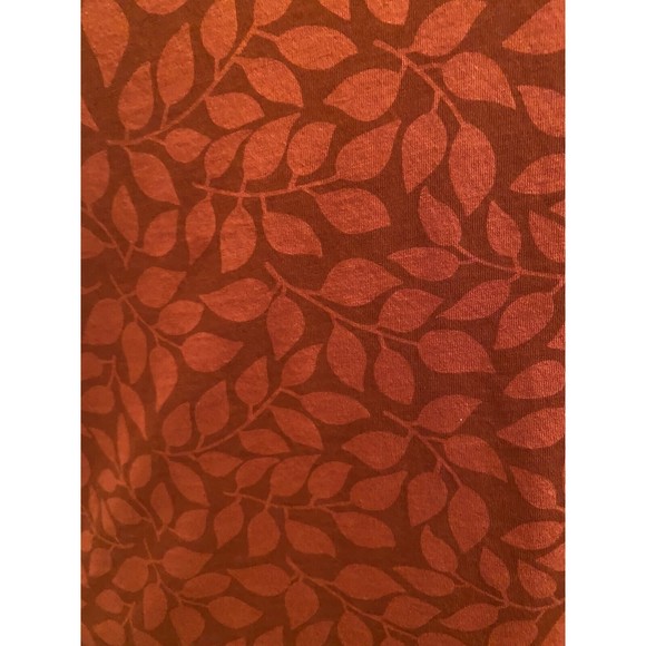 Architect Petites Womens Orange Autumn Leaf Print Pleated Neckline Top Size PL - Picture 5 of 9